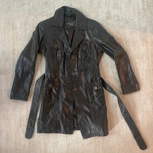 Vintage leather trench